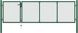 vidaXL - Poort - 350x100 - cm - staal - groen