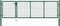 vidaXL - Poort - 350x100 - cm - staal - groen