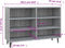 vidaXL - Dressoir - 103,5x35x70 - cm - bewerkt - hout - grijs - sonoma - eikenkleurig