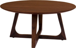 House Nordic Hellerup Salontafel - Rond - Walnoot - 75x36 cm