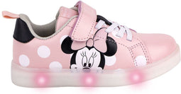 Sportschoenen met LED Minnie Mouse Velcro Roze - 30