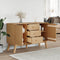 vidaXL - Dressoir - OLDEN - 114x43x73,5 - cm - massief - grenenhout - bruin