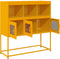vidaXL - Dressoir - 100,5x39x107 - cm - koudgewalst - staal - mosterdgeel