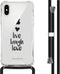 iMoshion Hoesje Geschikt voor iPhone Xs / X Hoesje Met Koord - iMoshion Design Hoesje met Koord - Zwart / Transparant / Live Laugh Love