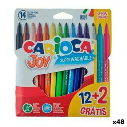 Carioca JOY - Set Viltstiften - Wasbaar - Multicolour (48 stuks)