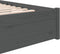 vidaXL - Bedframe - massief - hout - grijs - 140x190 - cm