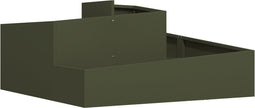 vidaXL - Tuinplanter - Olijfgroen - 100x100x50 - cm - Staal