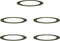 vidaXL - Platterring - 5 - stuks - Olijfgroen - Ø90/120 - cm - Staal