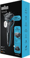 Braun 51-M1200s - Scheerapparaat - Wasbaar Waterbestendig - Zwart/Blauw