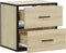vidaXL - Nachtkastjes - 2 - st - wandgemonteerd - 40x31x39,5cm - sonoma - eikenkleur