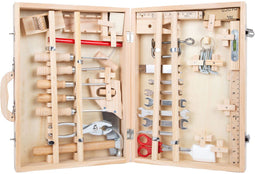 Small Foot - Houten Gereedschapskist Deluxe - 28dlg gereedschap voor kleine ambachtslieden
