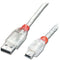 Lindy 41780 - USB 2.0 kabel - 20cm - Transparant