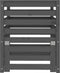 vidaXL - Compostbak - 63,5x63,5x77,5 - cm - massief - grenenhout - grijs