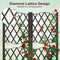 Coast Dubbele Plantenbak - PE - Drainage - Klimrek - Vrijstaand - 80x40x122 cm - Bruin