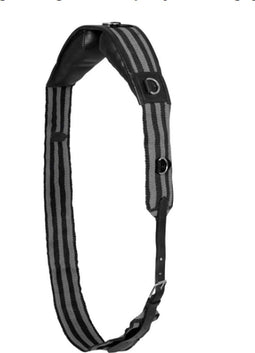 KANTRIE longeersingel - Maat pony - 5 ringen - zwart/grijs