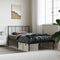 vidaXL - Bedframe - met - hoofdbord - metaal - zwart - 90x200 - cm