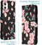 iMoshion Hoesje Geschikt voor iPhone 11 Hoesje Met Pasjeshouder - iMoshion Design Softcase Bookcase - Zwart / Roze / Blossom Watercolor Black