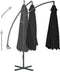 vidaXL - Zweefparasol - met - stalen - paal - 250x250 - cm - zwart