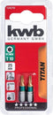 KWB Titan - Schroefbit Torx 20 - 25mm Titaan en TQ 60 staal - (2 stuks)