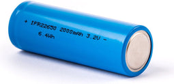 IFR22650 3.2 Volt tot 3,3 V 2000 mAh LiFePO4 lithium-ijzerfosfaatbatterij, afmetingen opmerking 65x22,1 mm