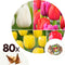 Plant in a Box - Tulipa Triumph Mix - Bloembollen x80 - Tulp - Wit / Rood / Geel - Hollandse bollen