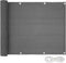 tectake® Balkonscherm - 500 x 90 cm - Weerbestendig - Waterafstotend - Grijs