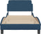 vidaXL - Bedframe - met - hoofdeinde - zonder - matras - 90x200 - cm - stof - blauw