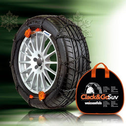 Weissenfels Clack & Go SUV - Sneeuwkettingset - 13 mm schakels zelfcentrerend zelfspannend