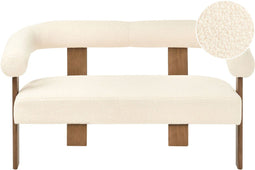 Bank ILBRO Bouclé Off-white 2-zitter