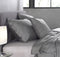 Zohome Kussensloop Satinado - Kussenhoes van 50x50 cm - Set van 2 stuks - 100% Katoen-Satijn - Grijs