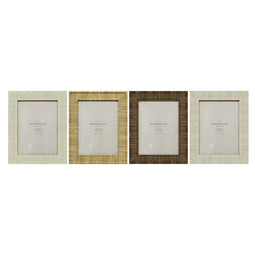 Fotolijsten Home ESPRIT Beige Natuurlijk Kristal polyestyreen Scandinavisch 20,5 x 2 x 25,5 cm (4...