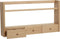 HÜBSCH INTERIOR - FSC® eiken houten tijdschriftenrek met 3 opberglaadjes - 74x12xh40cm