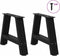 vidaXL - Salontafelpoten - 2 - st - A-vormig - 40x(30-31) - cm - staal - zwart