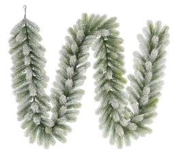 Black Box Trees - Guirlande Nigata - Realistische Takken Besneeuwd - 270 x 20 cm - PE - Groen/Wit