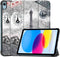 iMoshion Tablet Hoes Geschikt voor iPad 10 (2022) 10.9 inch - iMoshion Design Trifold Bookcase - Meerkleurig /Parijs
