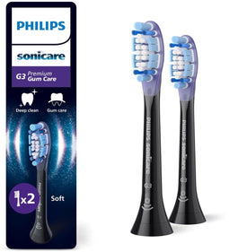 Philips Sonicare HX9052/88 - Opzetborstels Premium Gum Care G3 - Zachte borstelharen - Zwart (2 stuks)
