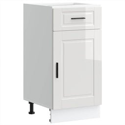 vidaXL - Keuken - onderkast - "Porto" - bewerkt - hout - hoogglans - wit