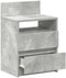 vidaXL - Nachtkastje - met - 2 - lades - 40x33x60 - cm - betongrijs