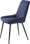 Eetkamerstoel Milton Blauw Velvet - Giga Living