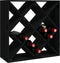 vidaXL - Wijnkast - 62x25x62 - cm - massief - grenenhout - zwart