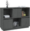 vidaXL - Dressoir - 110,5x35x80 - cm - massief - grenenhout - grijs