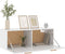 vidaXL - Wandkast - 100x36,5x35 - cm - bewerkt - hout - hoogglans - wit