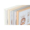 Fotolijsten Home ESPRIT Kristal Hout MDF 56,5 x 2 x 27,5 cm (4 Stuks)