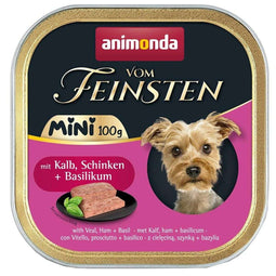 Natvoer Animonda Vom Feinsten Adult Mini Veal, ham and basil Kalfsvlees 100 g