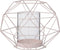 Bloomingville - Windlicht Graphic - Metaal/Glas - Rose - Ø10,5/20xH15 cm