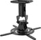 Beamer Plafondbeugel - 360° Draaibaar en 180° Kantelbaar - Plafond-afstand 21,5cm - Tot 15kg - Zwart