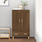 vidaXL - Hoge - kast - 70x31x115 - cm - bewerkt - hout - bruin - eikenkleur