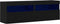 vidaXL - TV - Wandkasten - met - LED-verlichting - 2 - stuks - Zwart - Eiken - 60x30x40 - cm