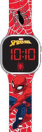 Accutime - LED Watch Spider-Man - Kinderhorloge Met LED Display Voor Datum en Tijd - Rood