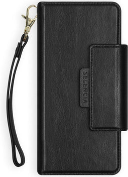 Selencia Hoesje Geschikt voor Samsung Galaxy S21 Plus Hoesje Met Pasjeshouder - Selencia Surya 2-in-1 Uitneembare Vegan Lederen Bookcase - Zwart